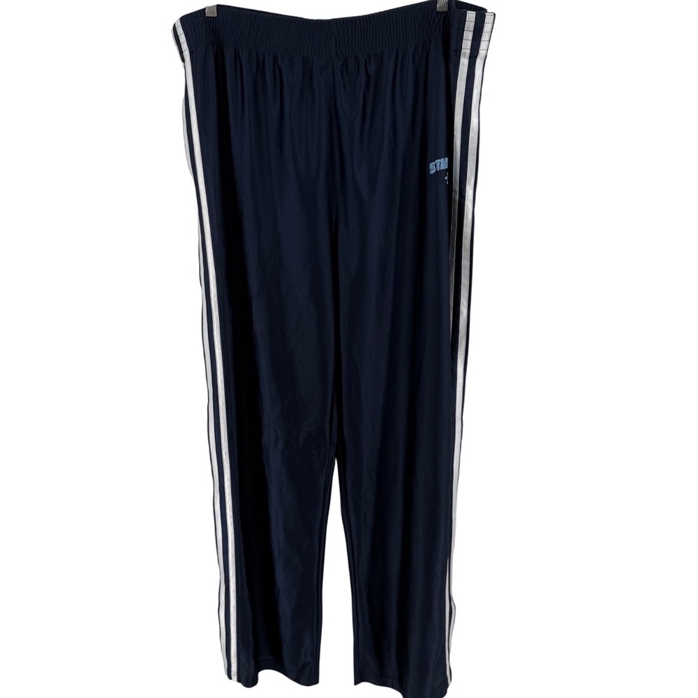 Starbury Stephon‎ Marbury Navy Blue Tear Away Track Pants Mens 3XL Snap Side Y2K